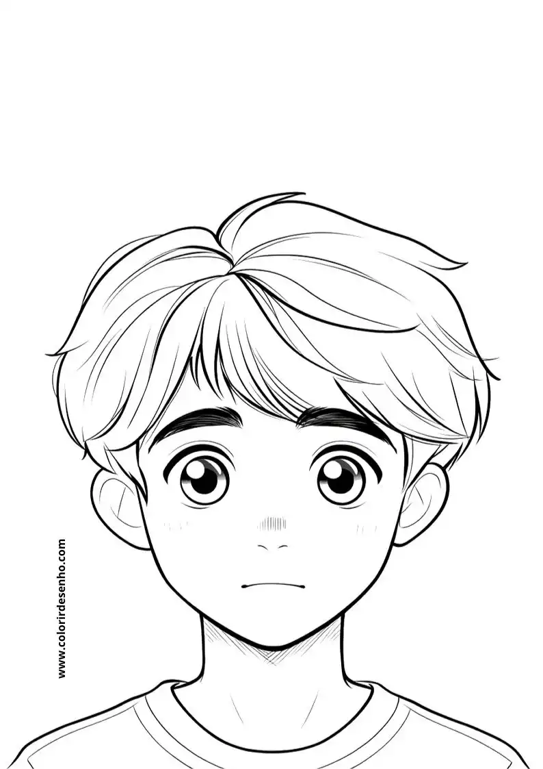Beautiful Man’s Face Coloring Pages 4