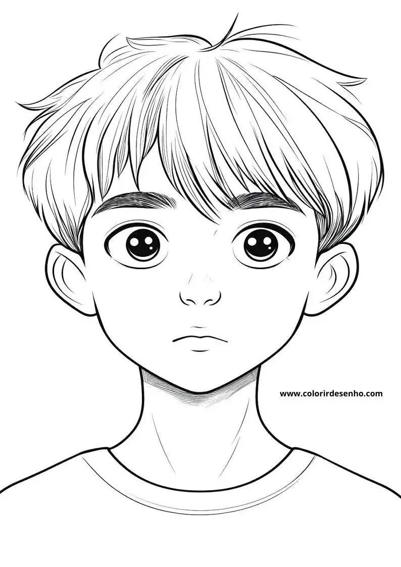 Beautiful Man’s Face Coloring Pages 9