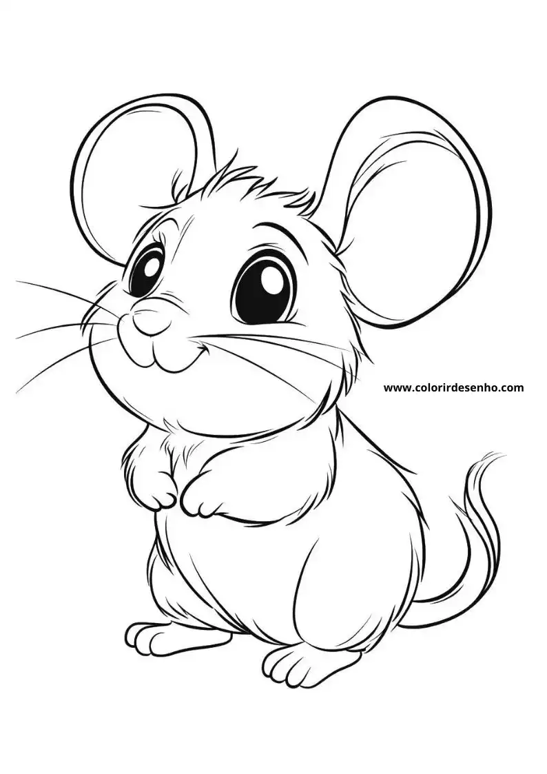 Beautiful Mouse Coloring Pages 1