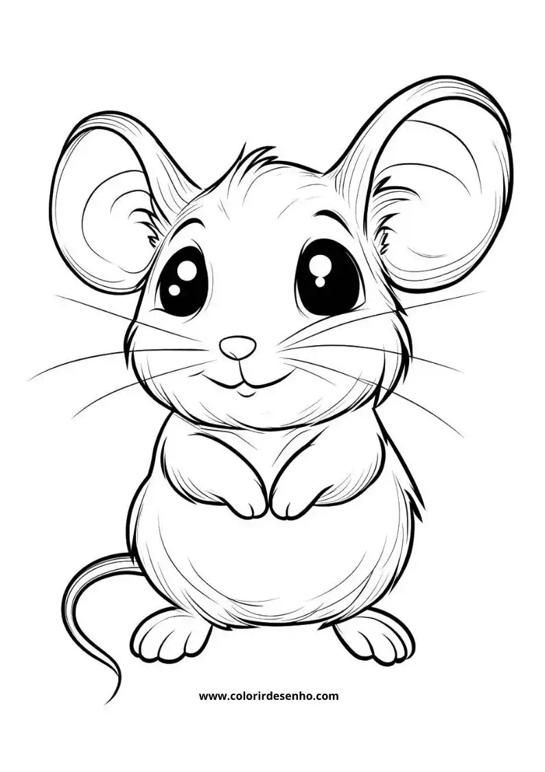 Beautiful Mouse Coloring Pages 3