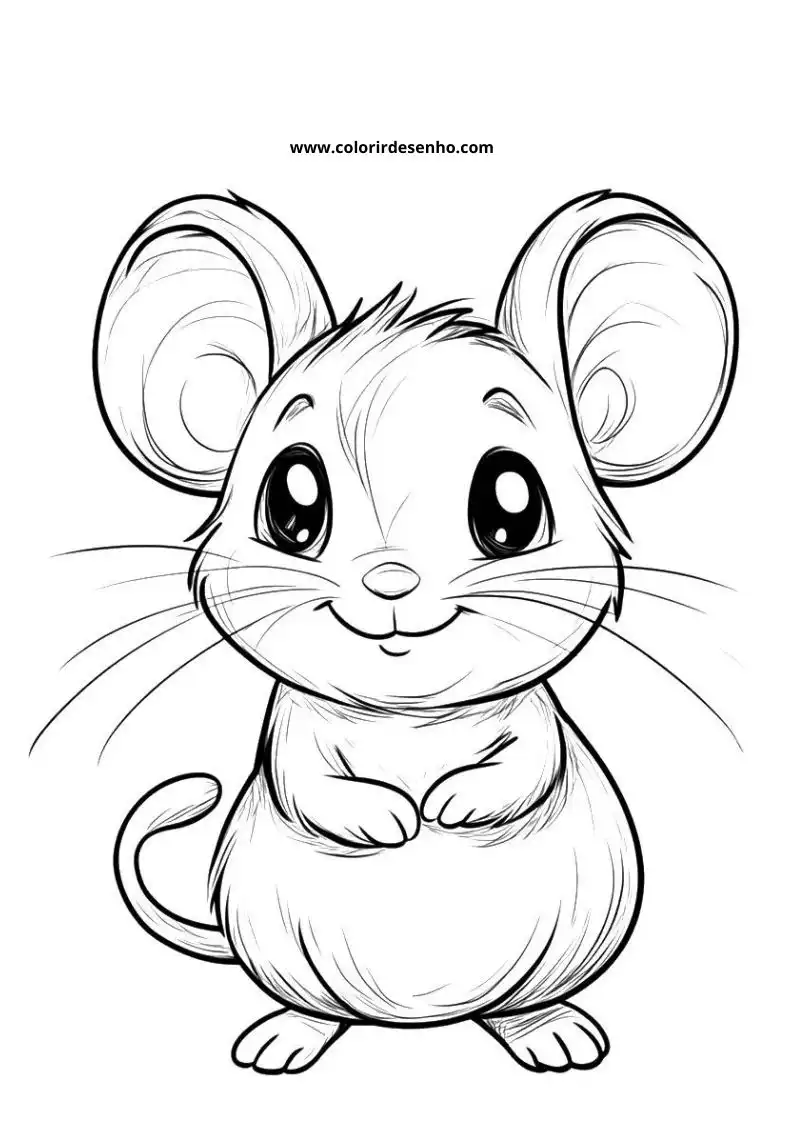 Beautiful Mouse Coloring Pages 4