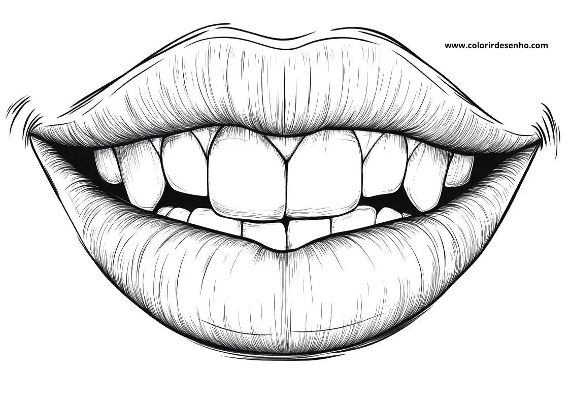 Beautiful Mouth Coloring Pages 4