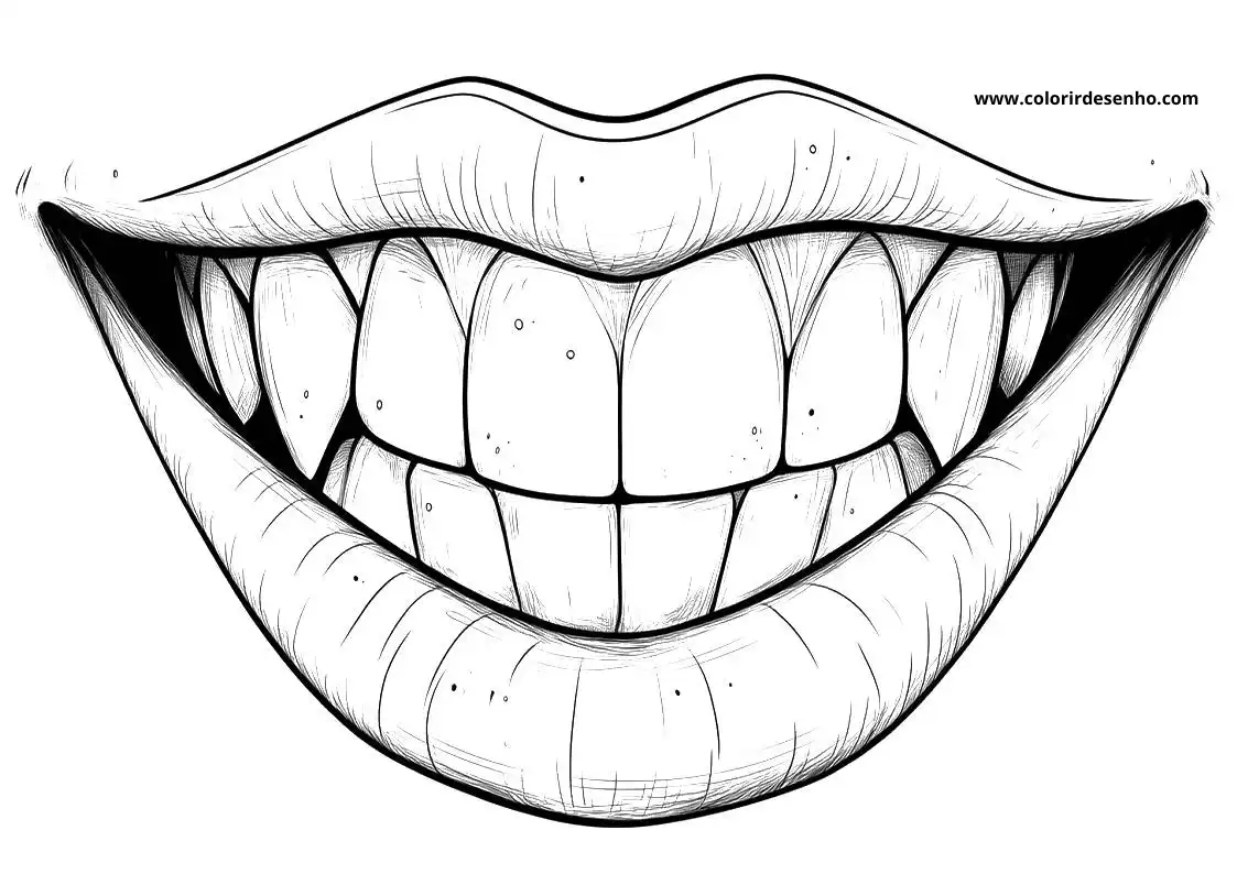 Beautiful Mouth Coloring Pages 5