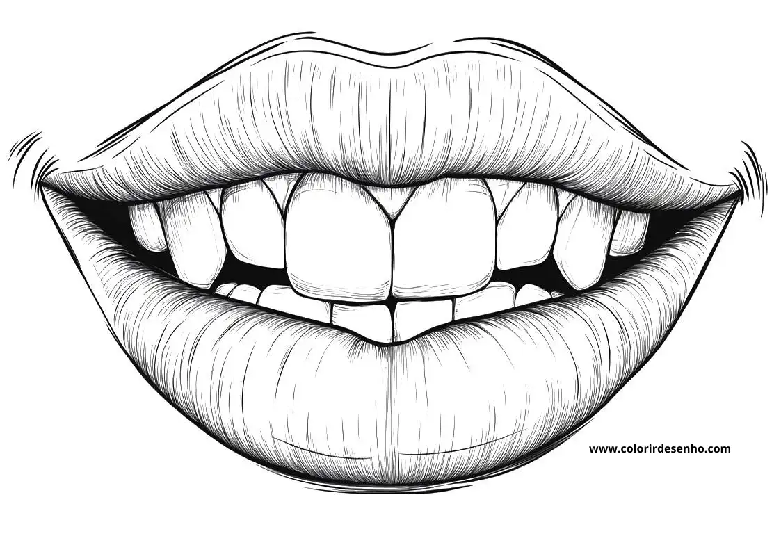 Beautiful Mouth Coloring Pages 6
