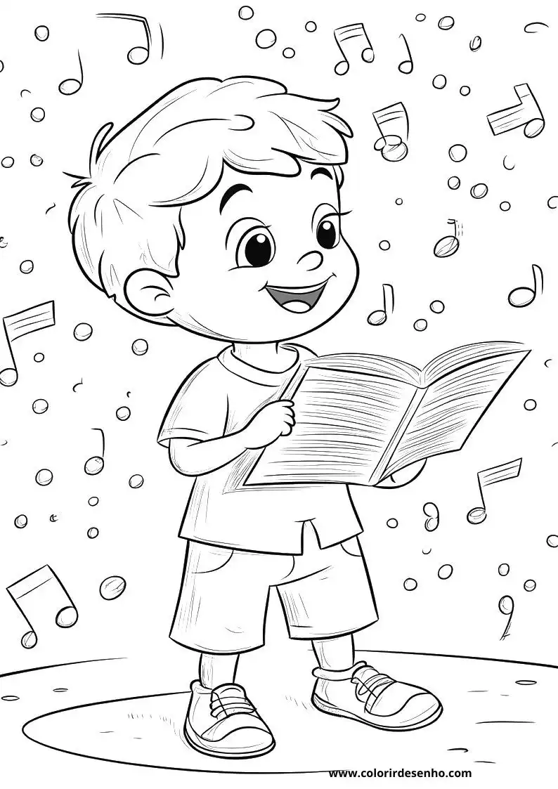 Beautiful Music Coloring Pages 4
