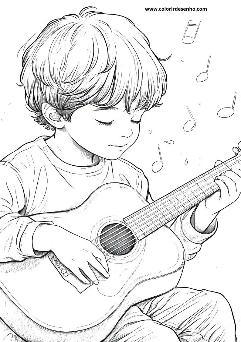 Beautiful Music Coloring Pages 8