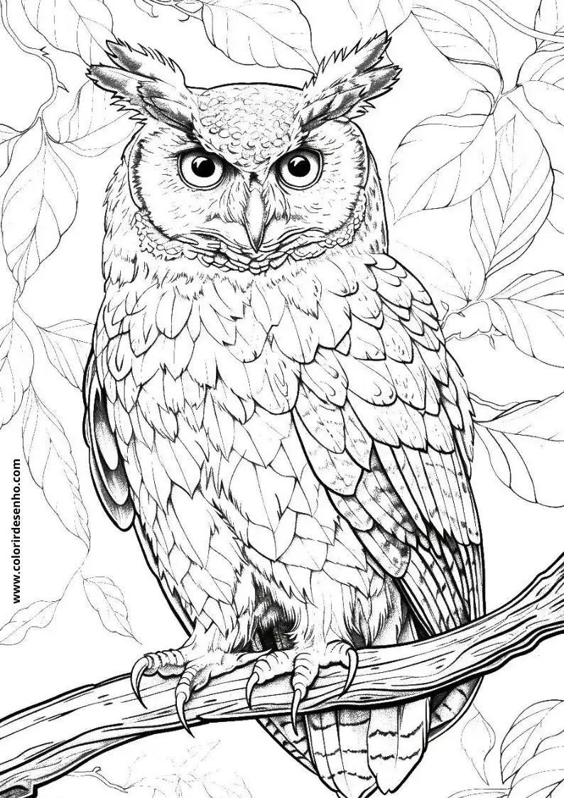 Beautiful Owl Coloring Pages 6