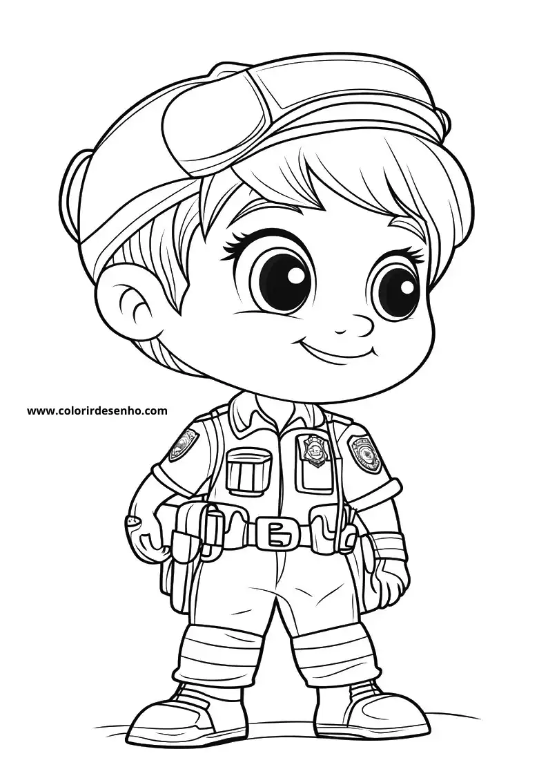 Beautiful Police Coloring Pages 2