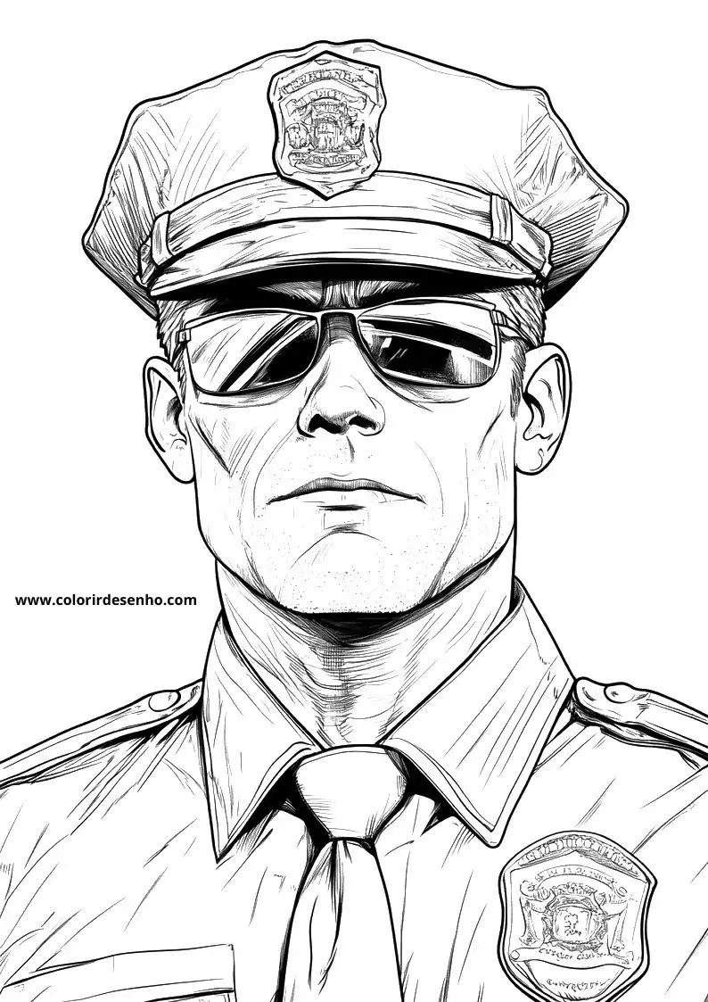 Beautiful Police Coloring Pages 3