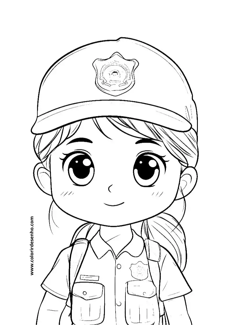 Beautiful Police Coloring Pages 4