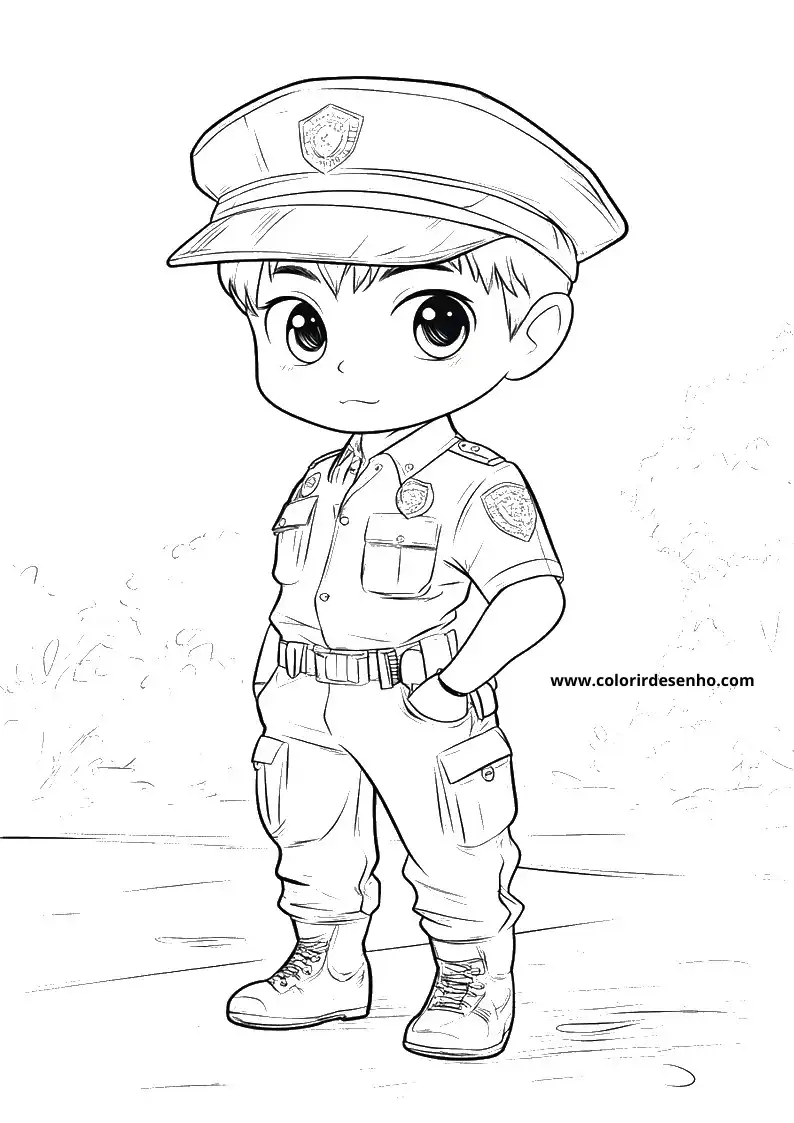 Beautiful Police Coloring Pages 5