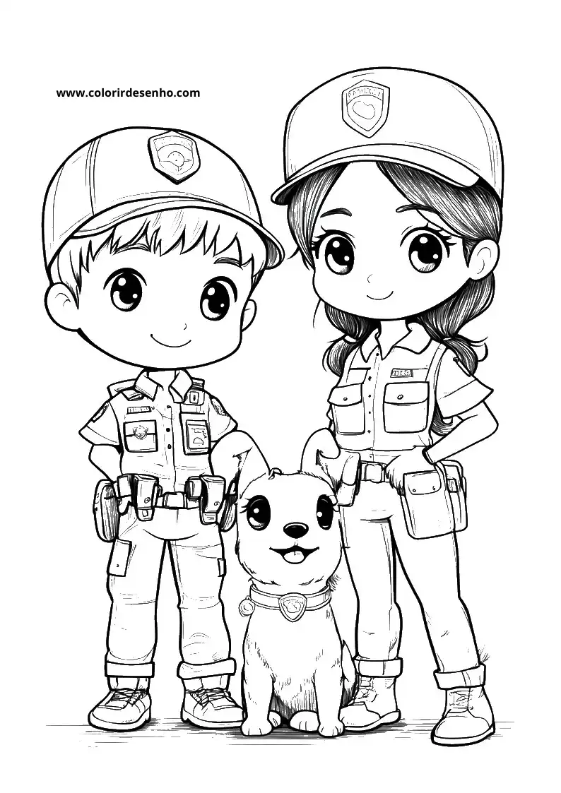 Beautiful Police Coloring Pages 6