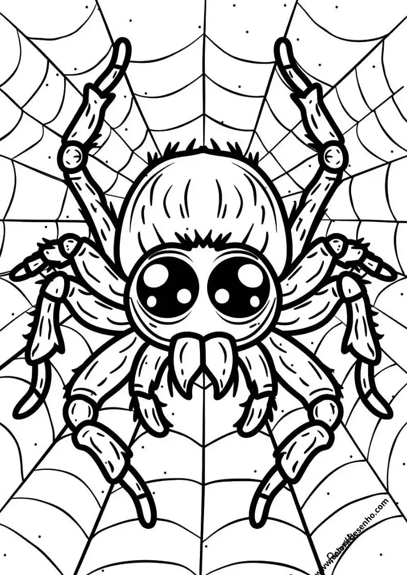Beautiful Spider Coloring Pages 4