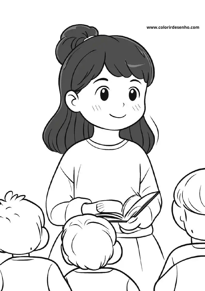 Beautiful Teacher Coloring Pages 5