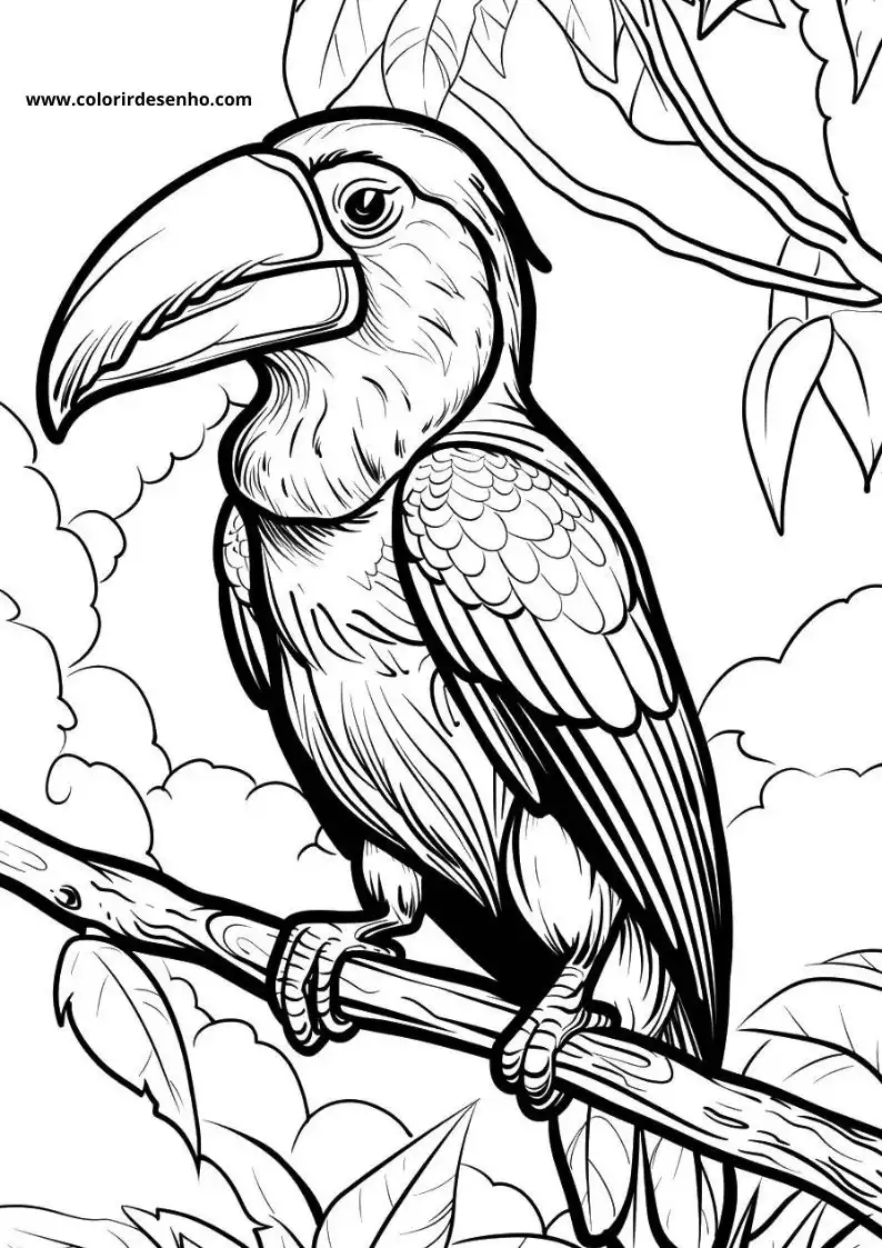 Beautiful Toucan Coloring Pages 1