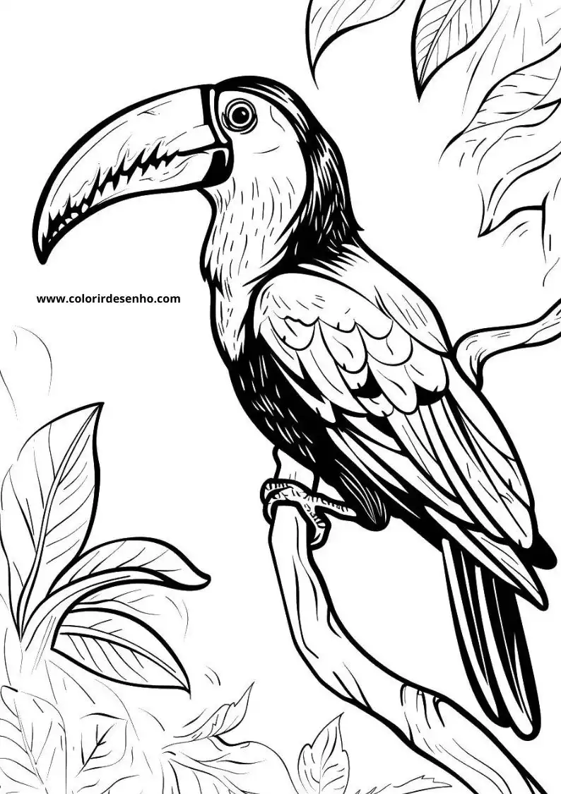 Beautiful Toucan Coloring Pages 2