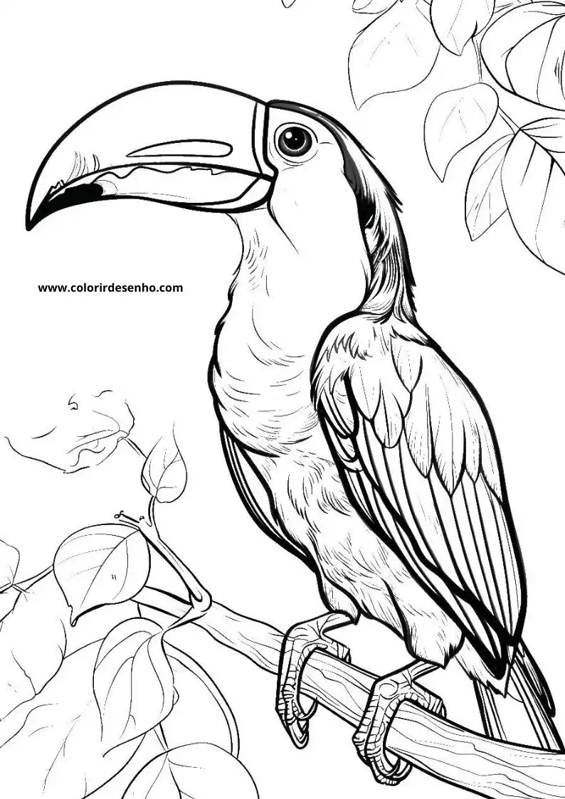 Beautiful Toucan Coloring Pages 4