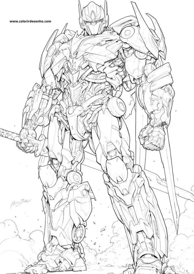 Beautiful Transformers Coloring Pages 3