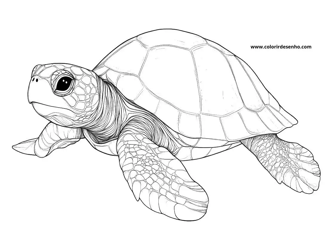Beautiful Turtle Coloring Pages 1
