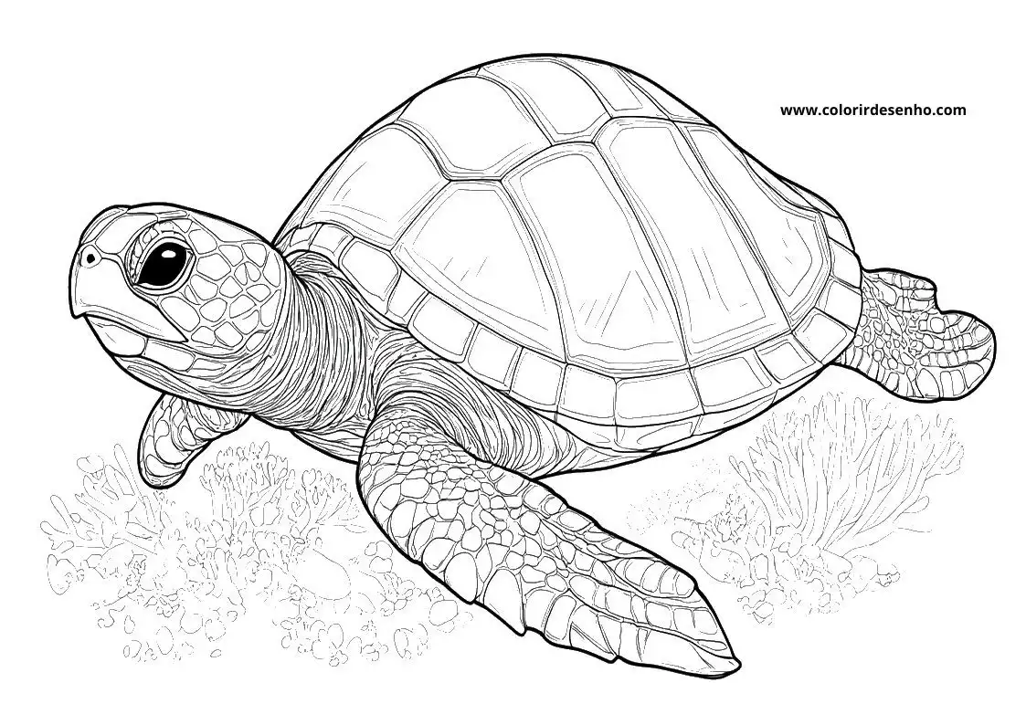 Beautiful Turtle Coloring Pages 2