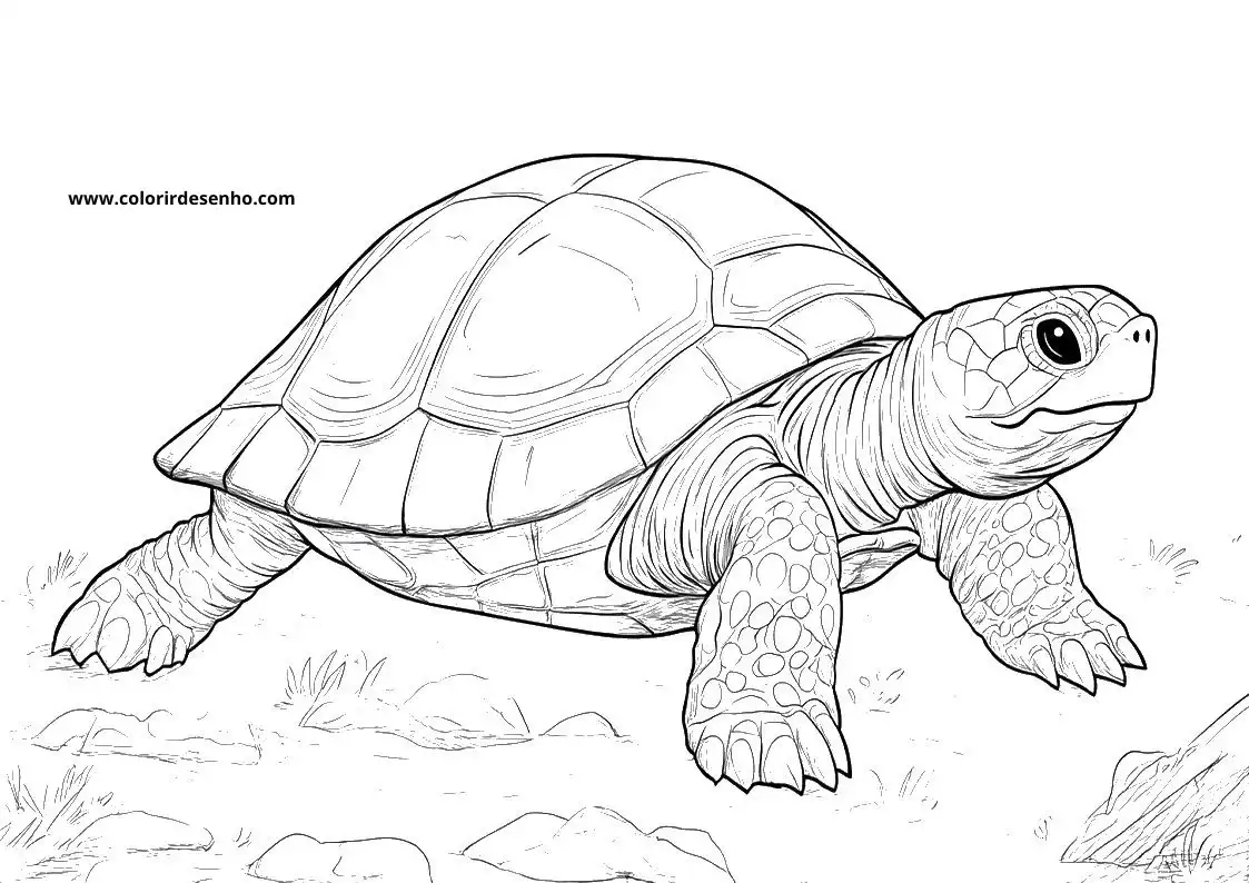 Beautiful Turtle Coloring Pages 4