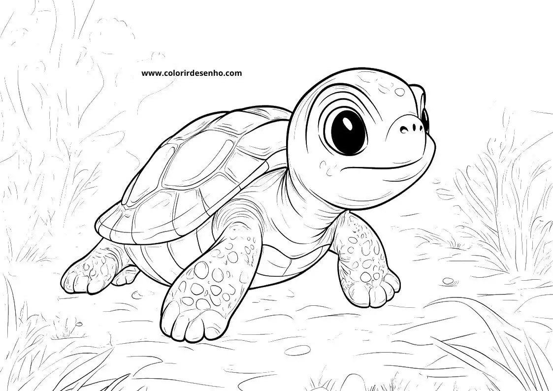 Beautiful Turtle Coloring Pages 5
