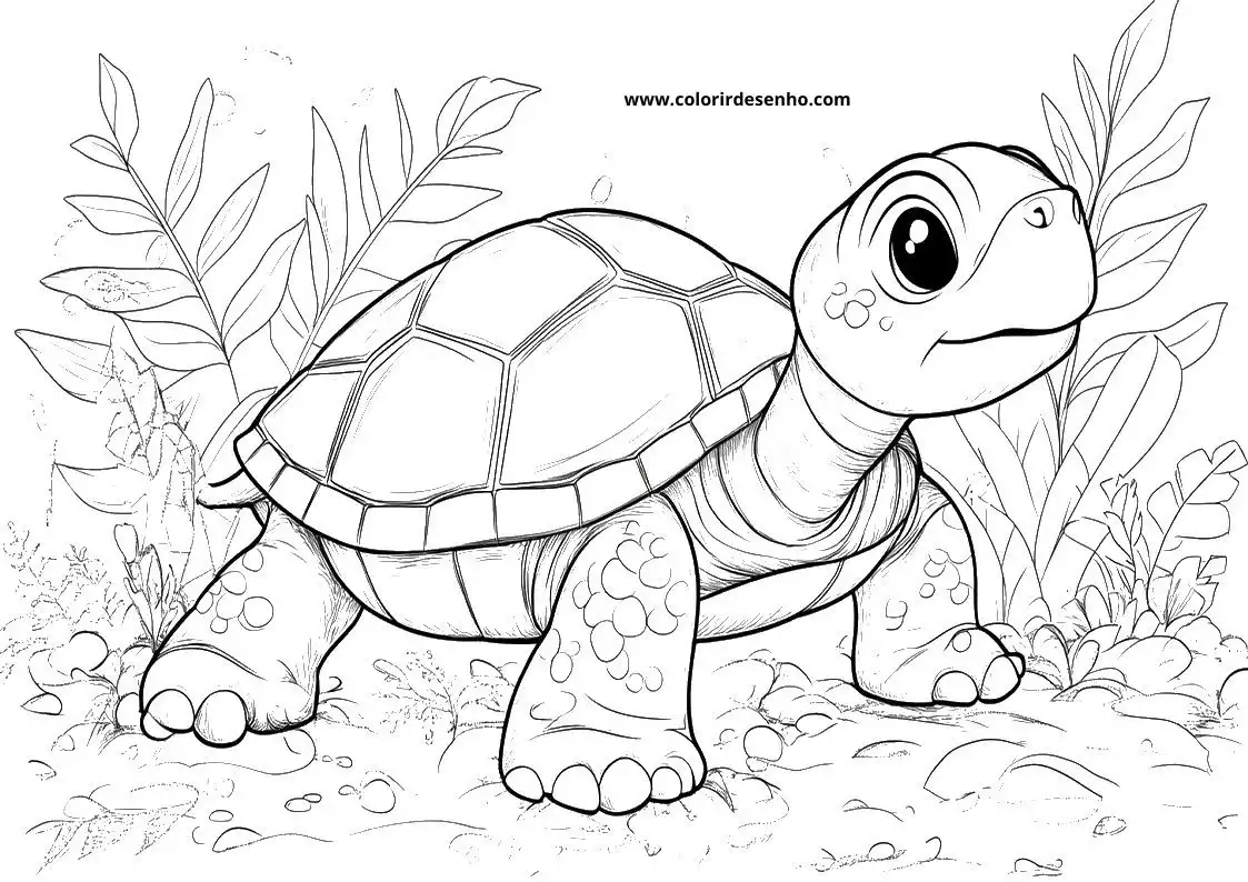 Beautiful Turtle Coloring Pages 6