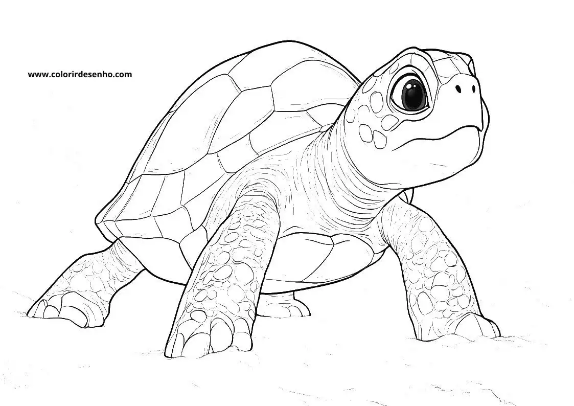 Beautiful Turtle Coloring Pages 8