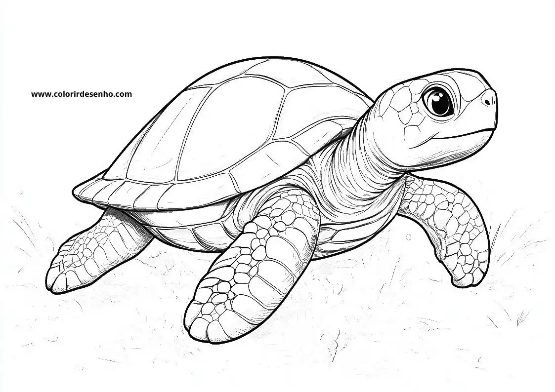 Beautiful Turtle Coloring Pages 9