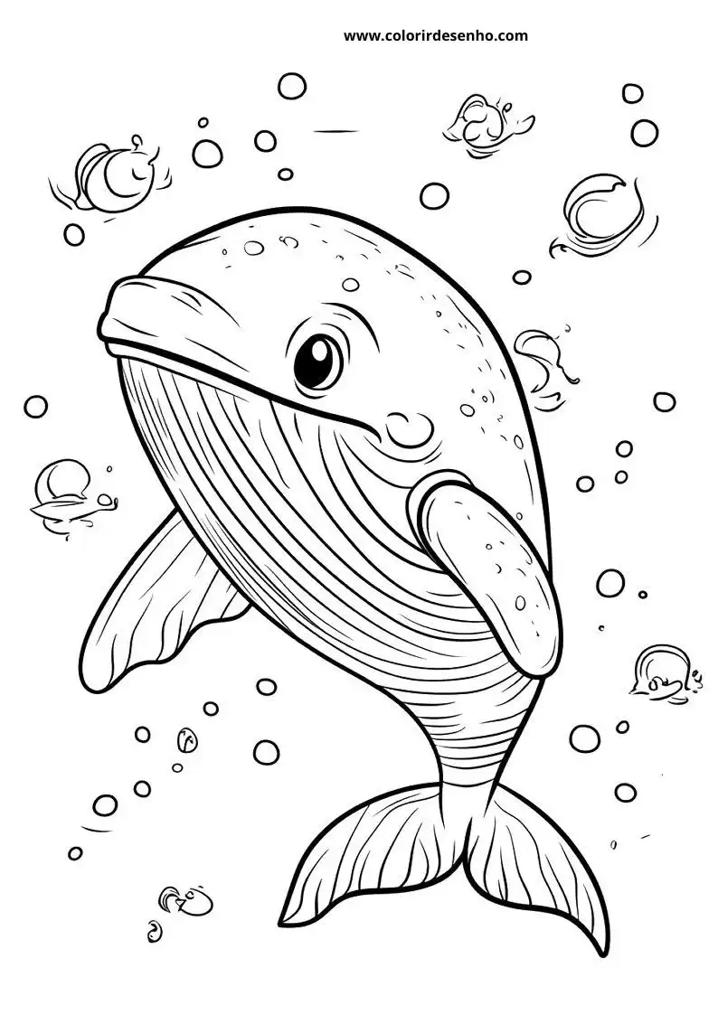 Whale Coloring Pages (139+ Free Printables) 5 Beautiful Whale 6305