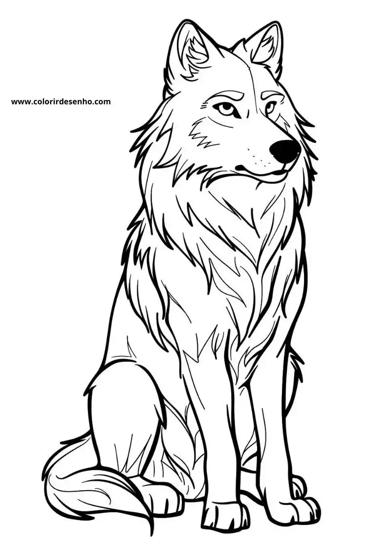 Beautiful Wolf Coloring Pages 2