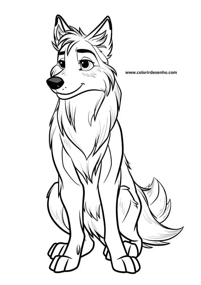 Beautiful Wolf Coloring Pages 3