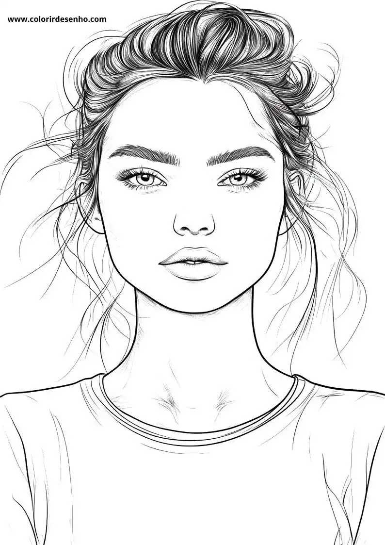 Beautiful Woman Coloring Pages 1