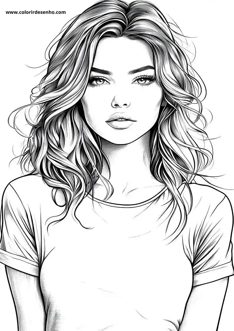 Beautiful Woman Coloring Pages 10