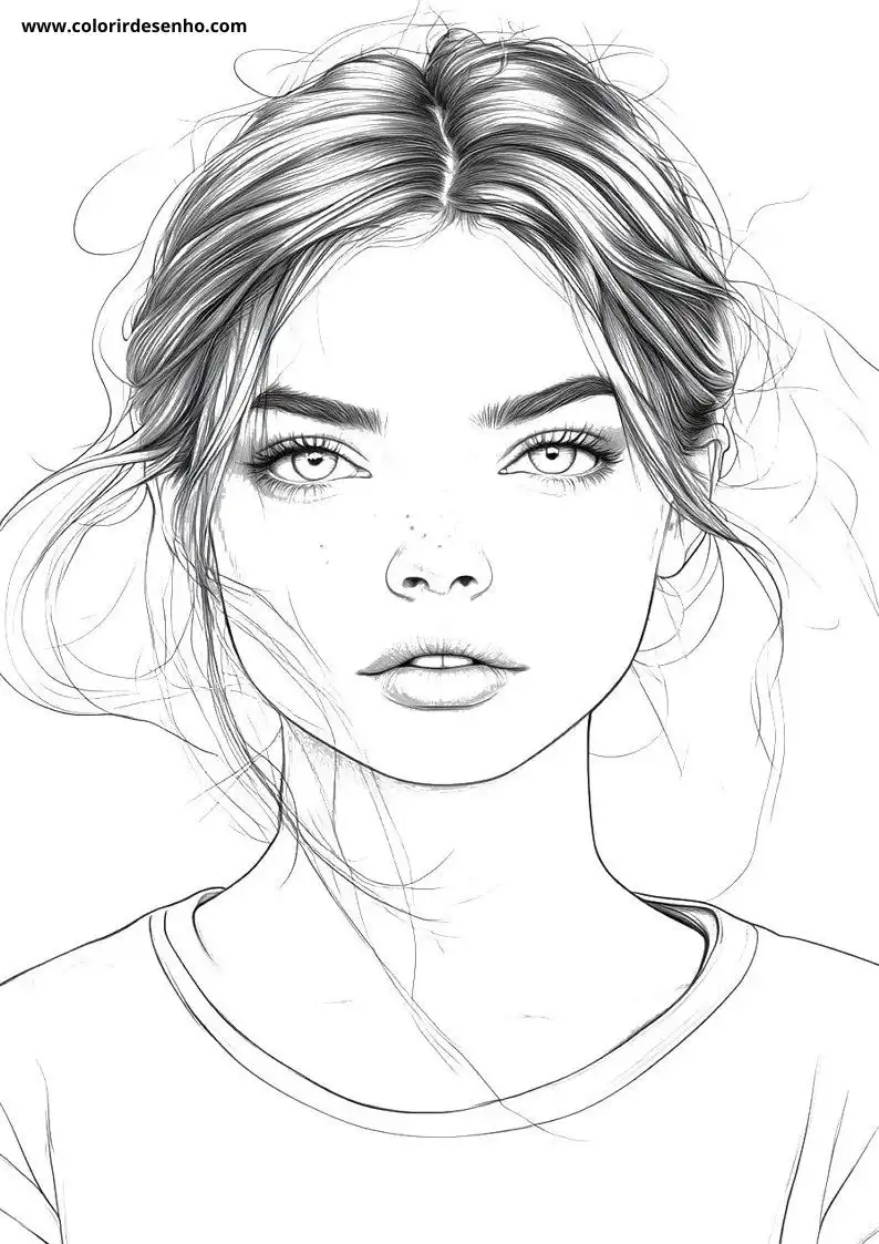 Beautiful Woman Coloring Pages 11