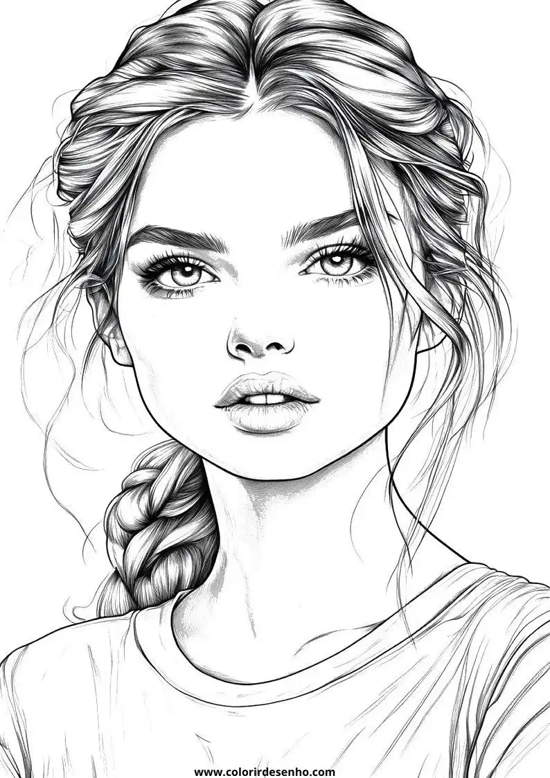 Beautiful Woman Coloring Pages 12