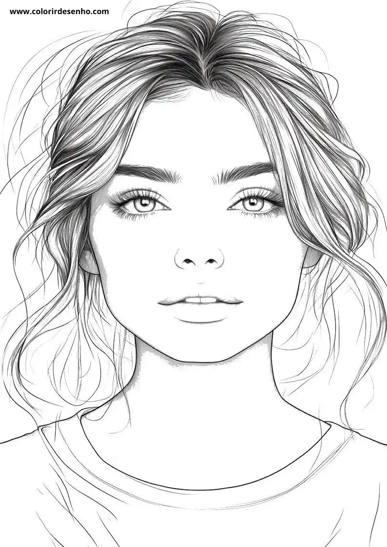 Beautiful Woman Coloring Pages 3