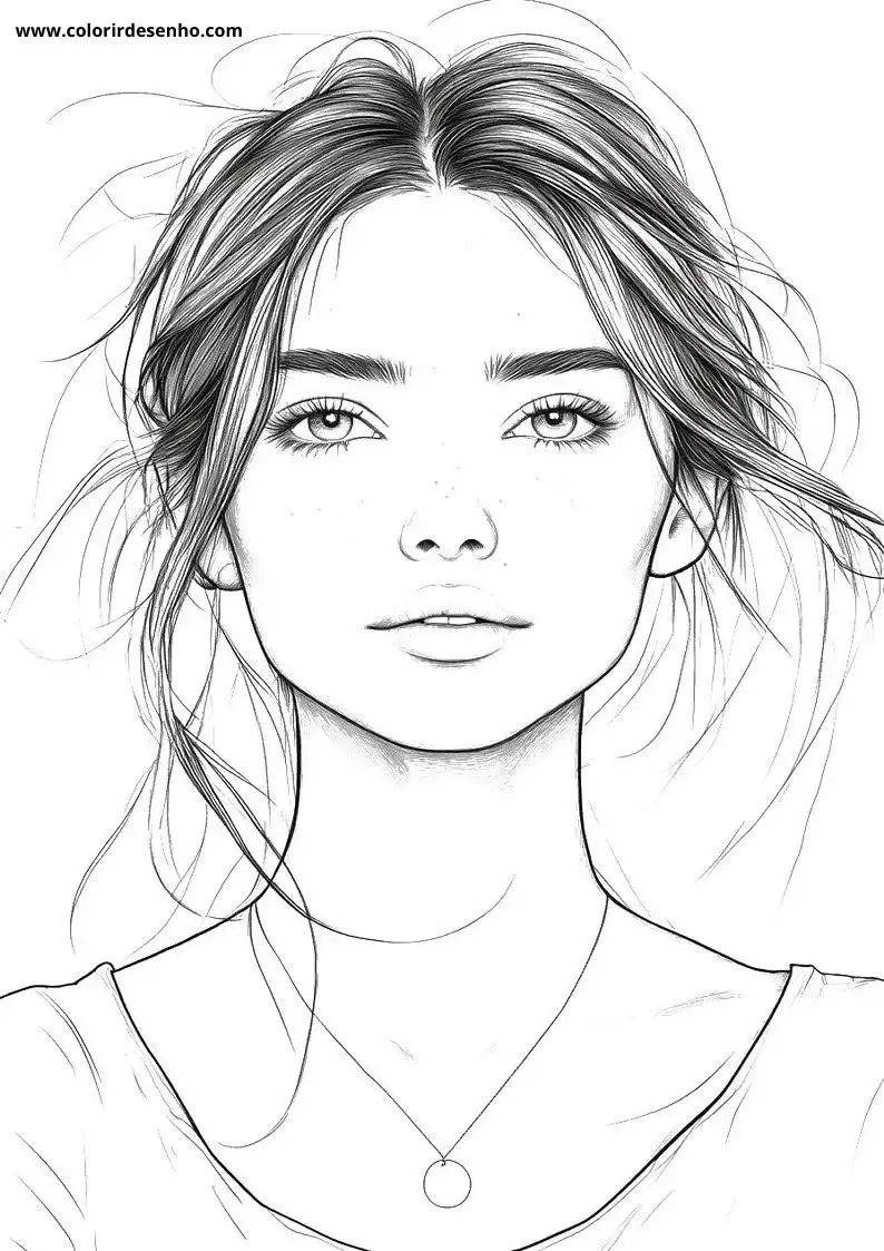 Beautiful Woman Coloring Pages 4