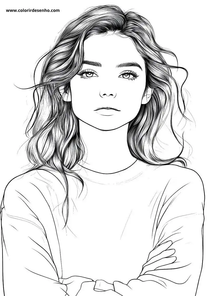 Beautiful Woman Coloring Pages 6