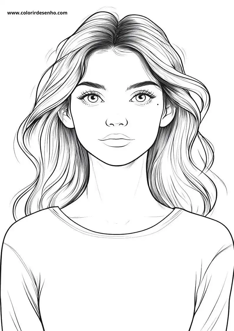 Beautiful Woman Coloring Pages 7