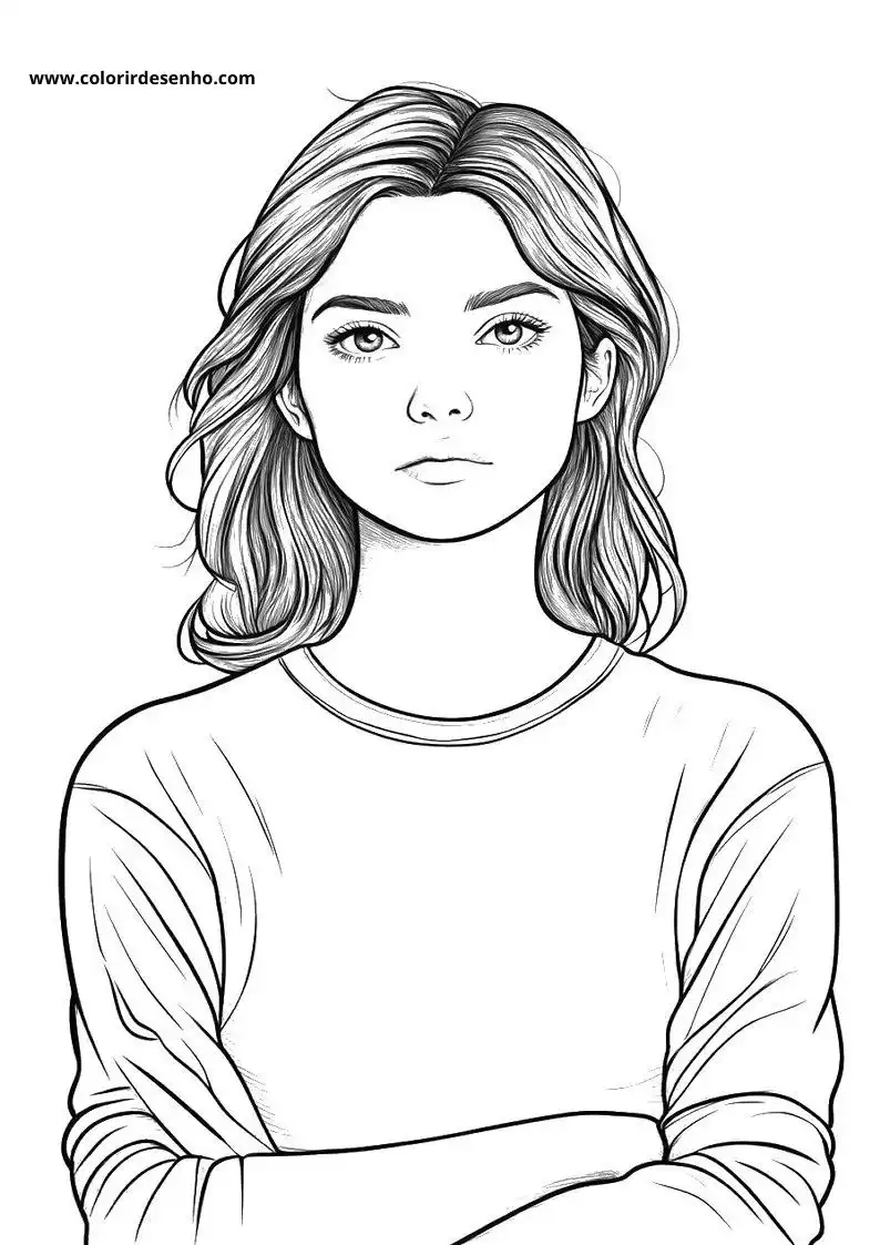Beautiful Woman Coloring Pages 8