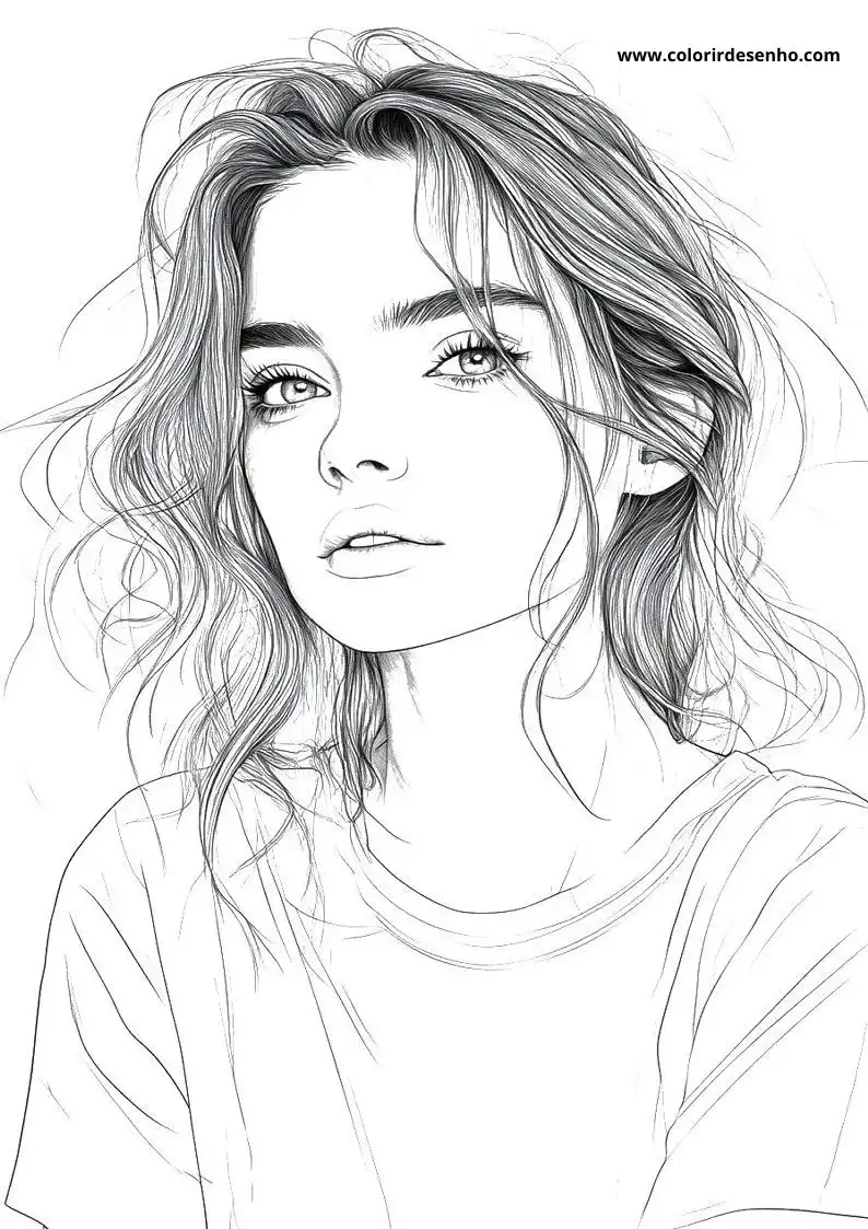 Beautiful Woman Coloring Pages 9
