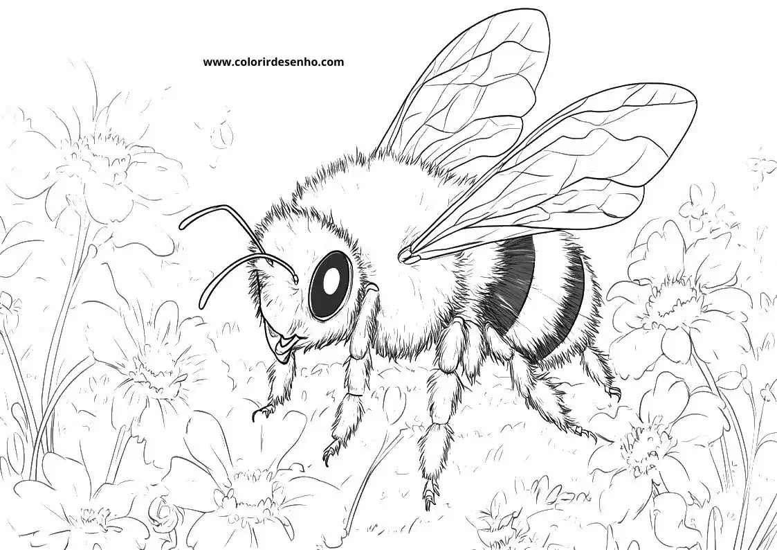 Bee Coloring Pages 1