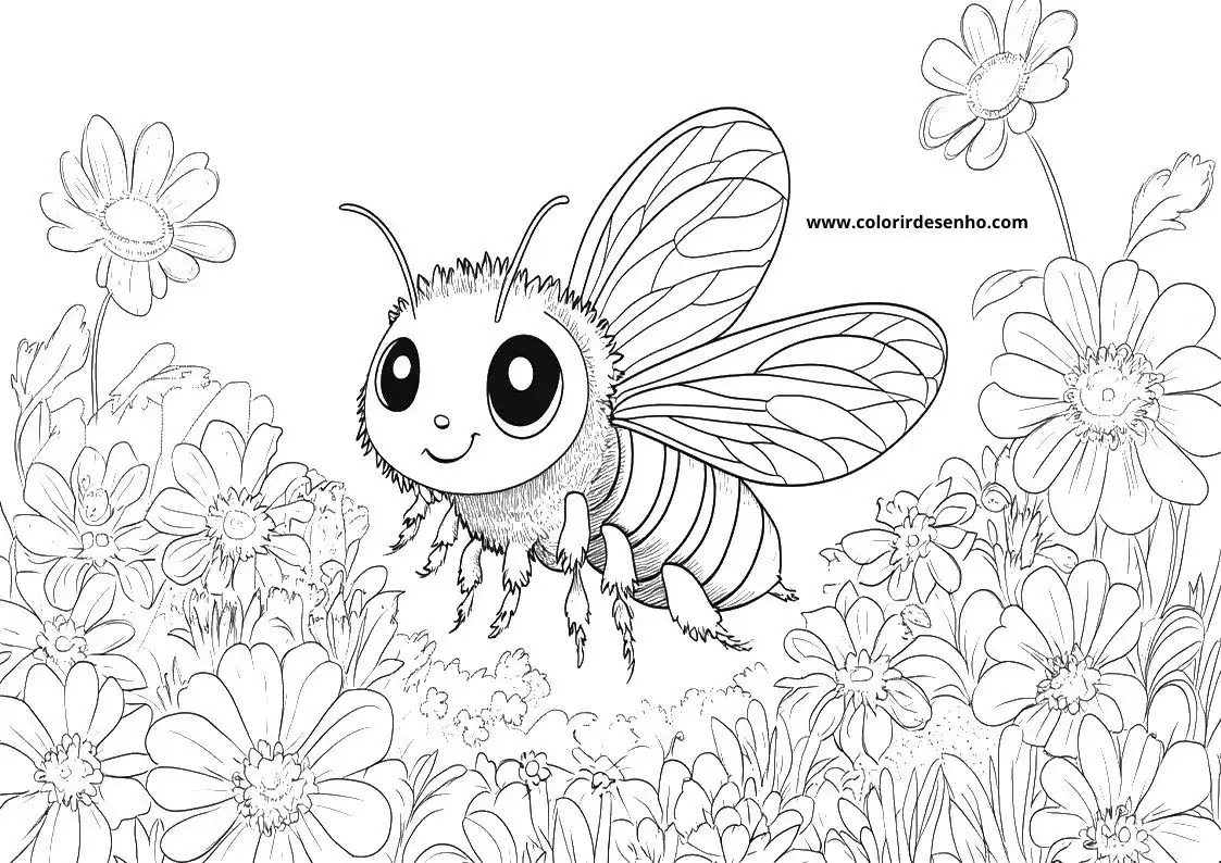 Bee Coloring Pages 11