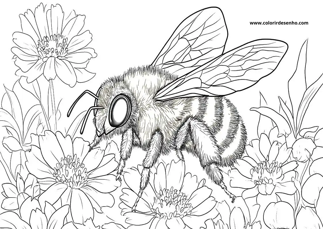 Bee Coloring Pages 13
