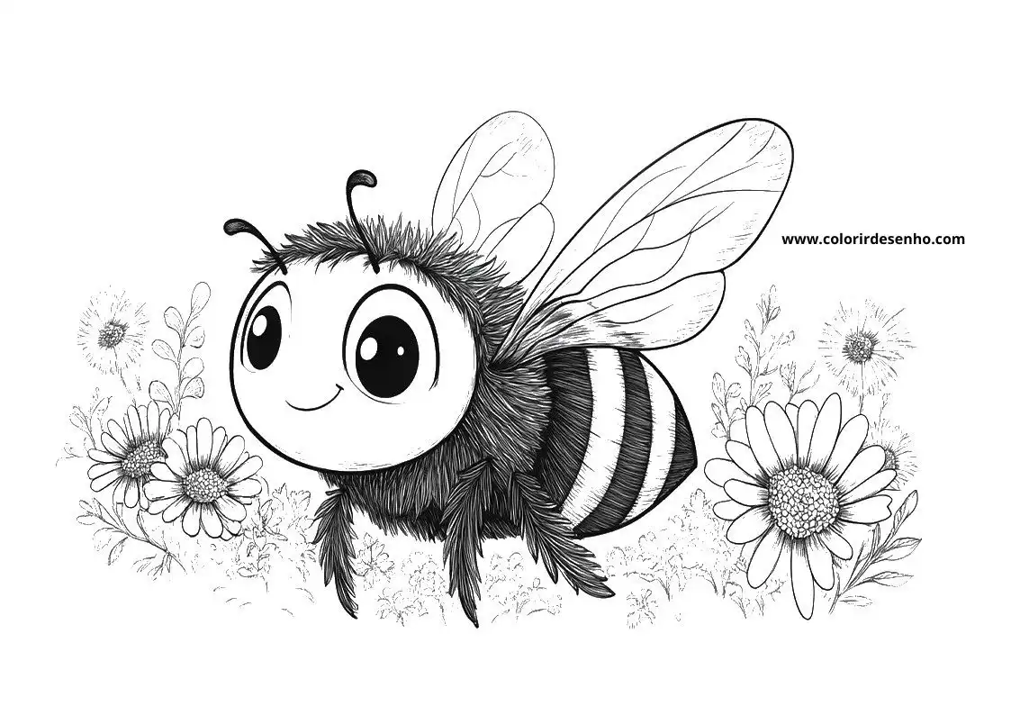 Bee Coloring Pages 2