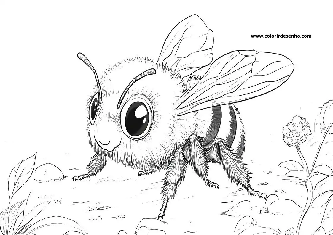 Bee Coloring Pages 3