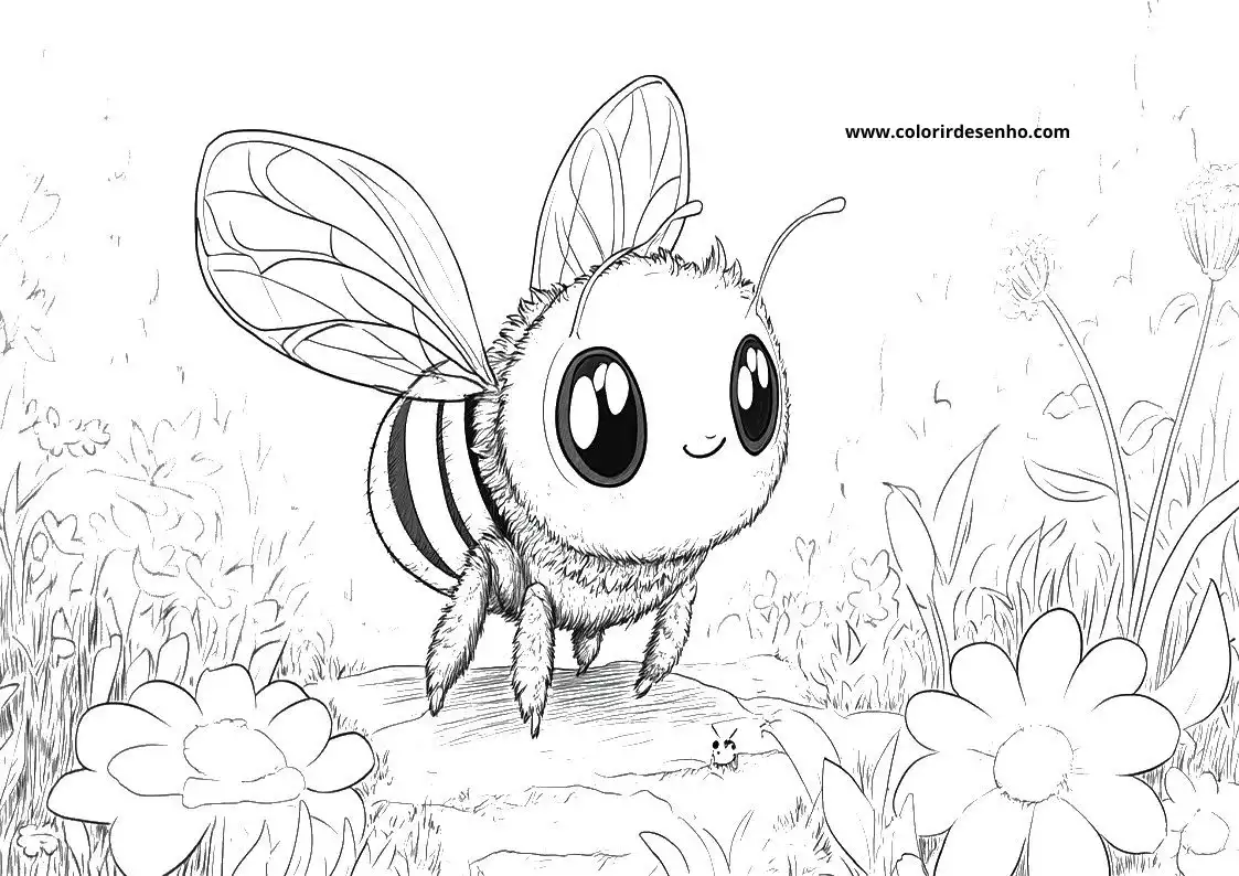 Bee Coloring Pages 4