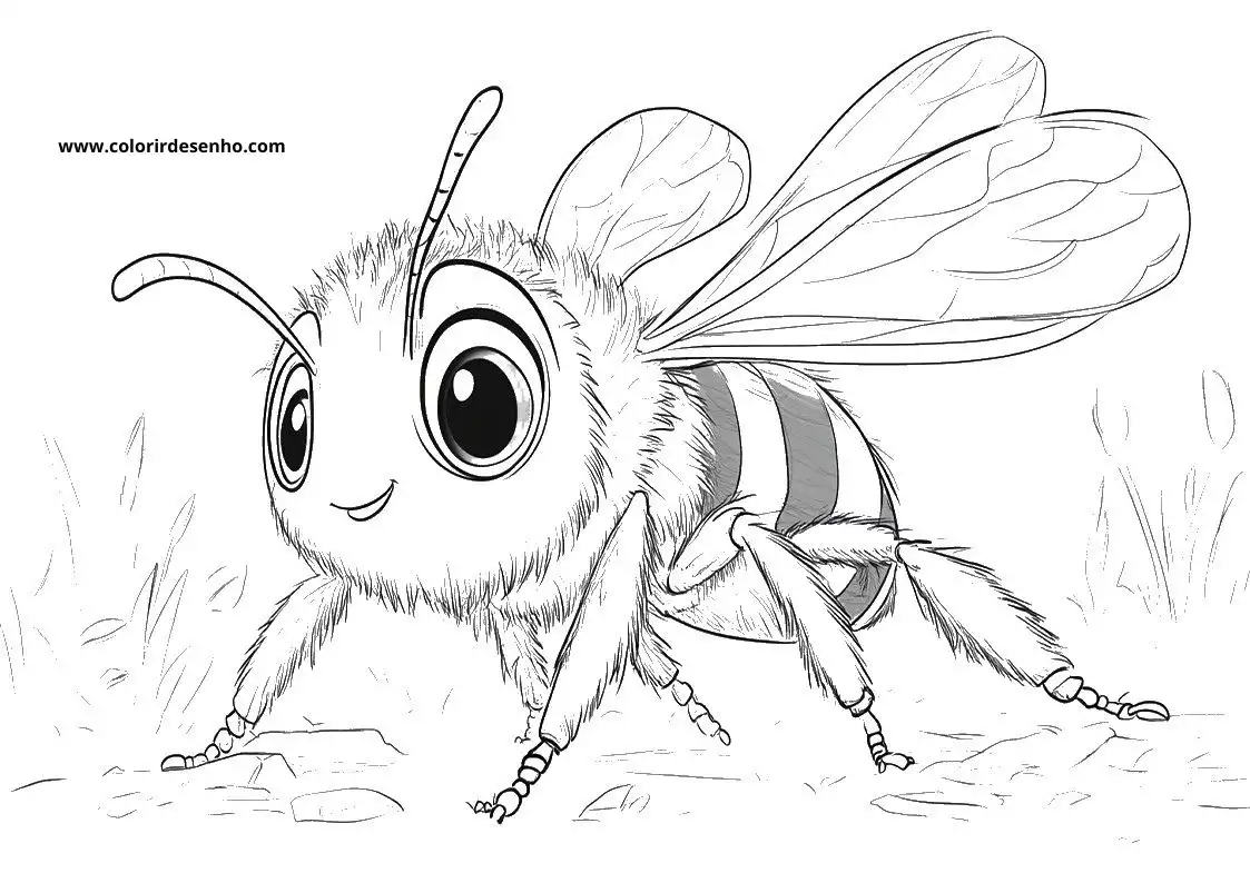 Bee Coloring Pages 5