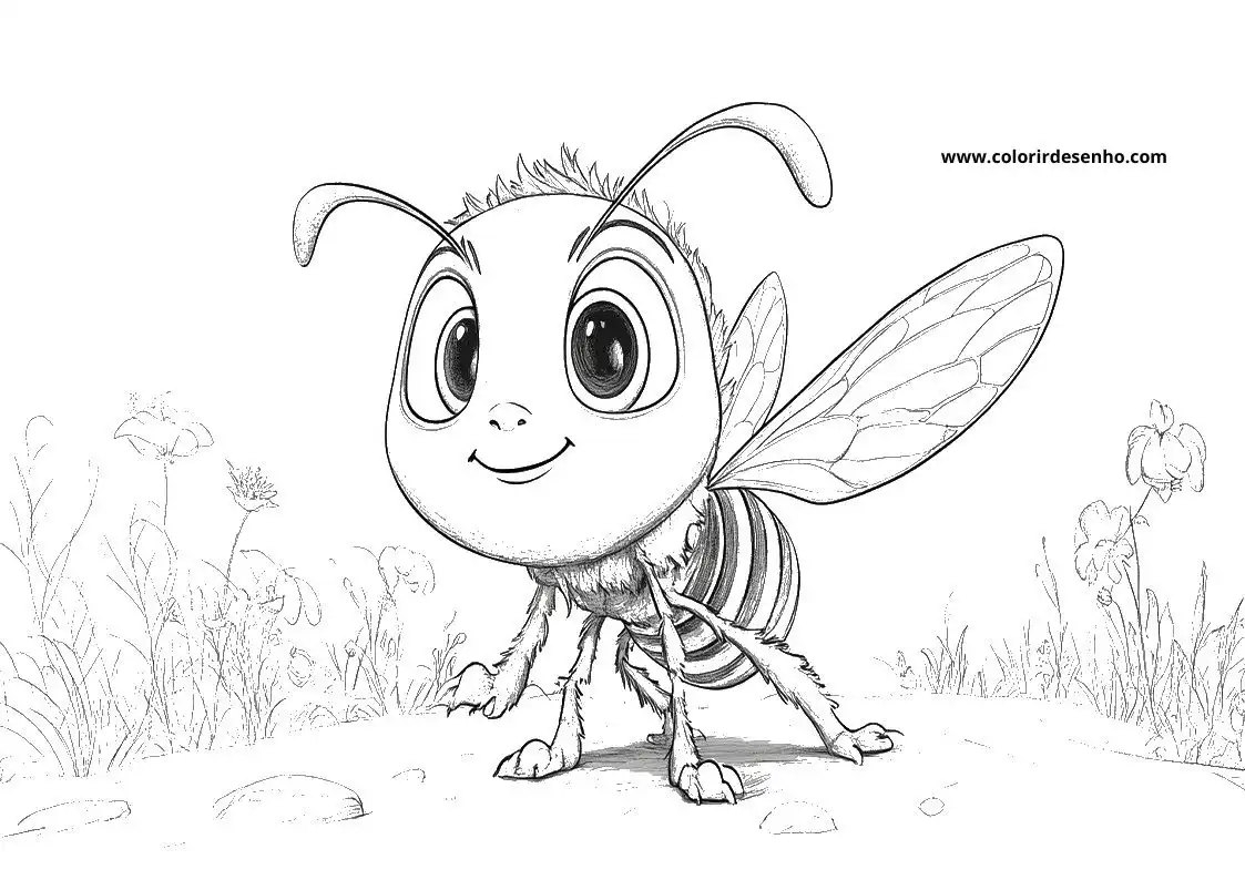 Bee Coloring Pages 6